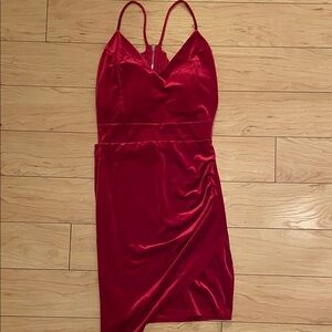 Revamped Scarlet Mini Dress with Spaghetti Straps